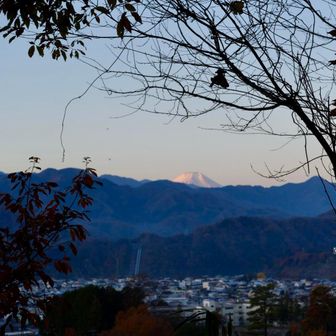 富士山の頭が見えた