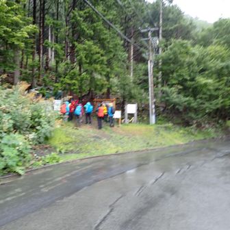 聖沢登山口
椹島に前泊された登山者の方達
