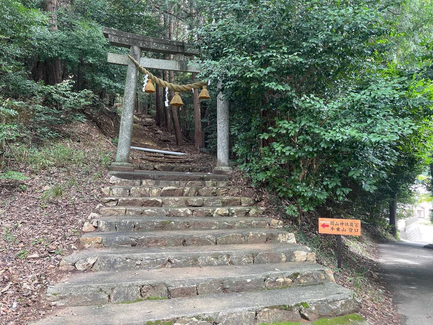 藤川駅-牛乗山登り口-牛乗山-山中城跡登り口-城山 周回コースの写真