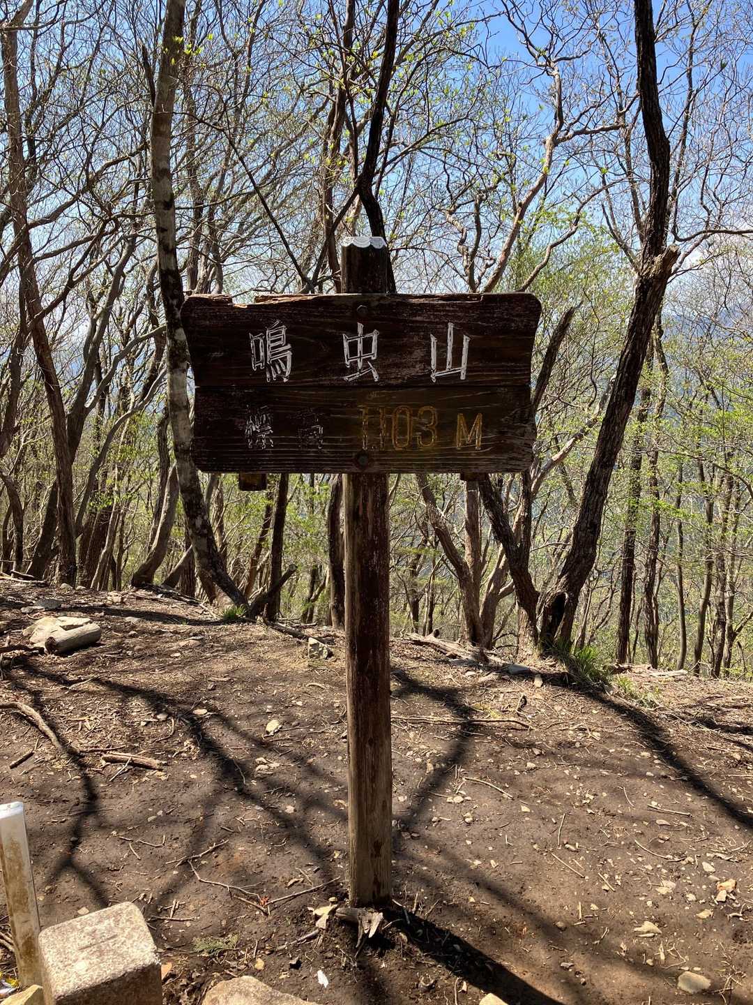 鳴虫山登山口-神ノ主山-鳴虫山-合峰-独標 縦走コースの写真