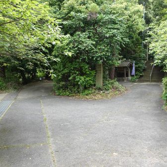 右が葛木倭文座天羽雷命神社。左の分岐を通ります。