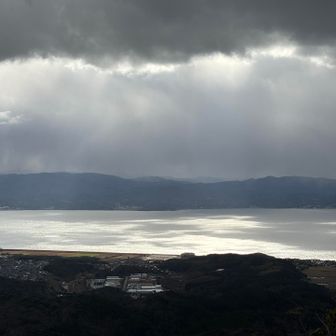 宍道湖方面
時折り雪が降る天気でした
