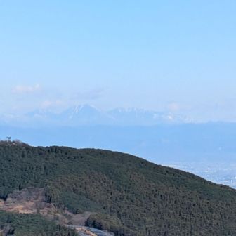 刈場坂峠から、日光男体山
