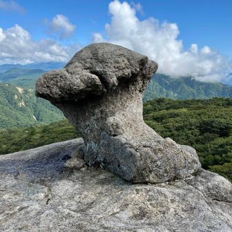 風化したコンクリートの様にも見える