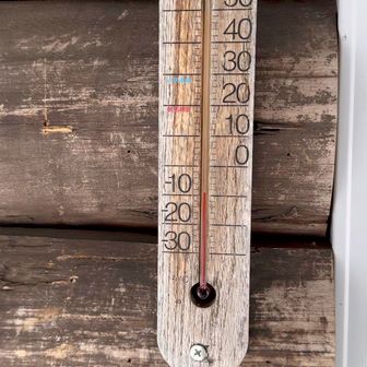 備え付けの温度計をみると-9℃！