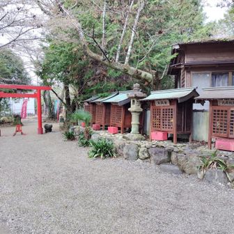 神社本殿に毘沙門天が奉られているようで、あとの6人はこの右手の小さな祠にそれぞれ奉られていました。

七福神って全部知ってますか〜？