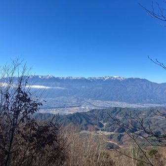 中央の山たち。縦走するぞと誓って下山