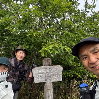 茶臼山の山頂にて