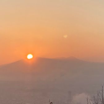 愛別岳の上あたりから🌅