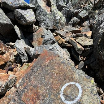 1人だと岩場よりルートミスが怖い
マーク見つけると安心する