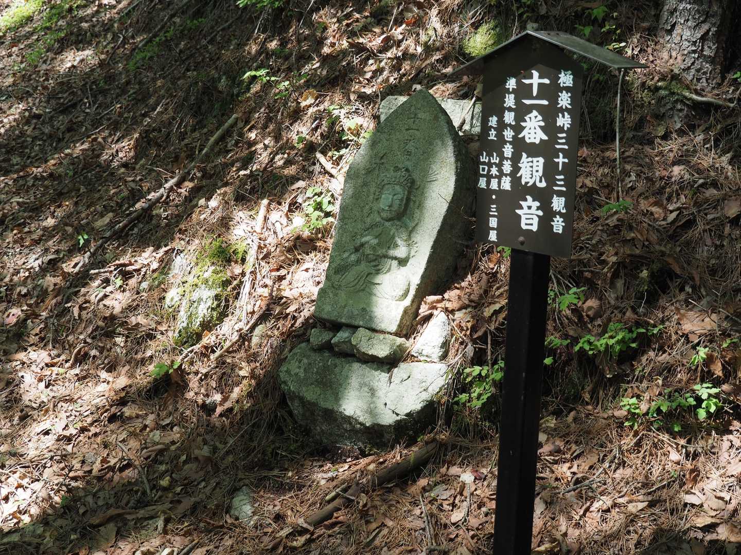 ここは極楽峠三十三観音巡りコース…
コース途中のこの十一番観音様からスタート…