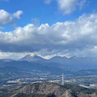 御嶽山からの男体山、女峰山。