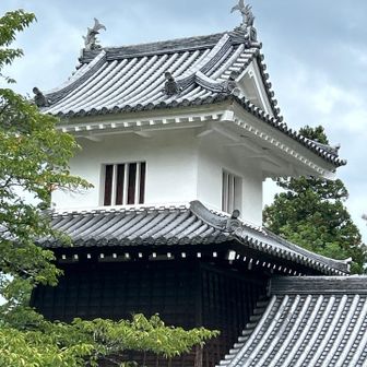 資料館駐車場到着　ここに停めると城山　城下町両方行きやすいです！
