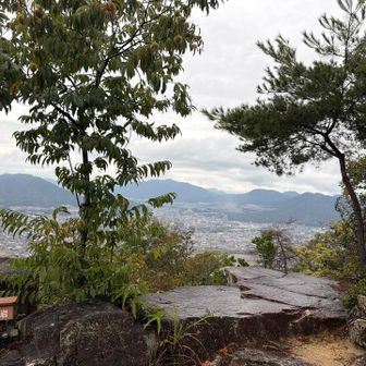 やっとひと回り。雨で岩も湿ってる