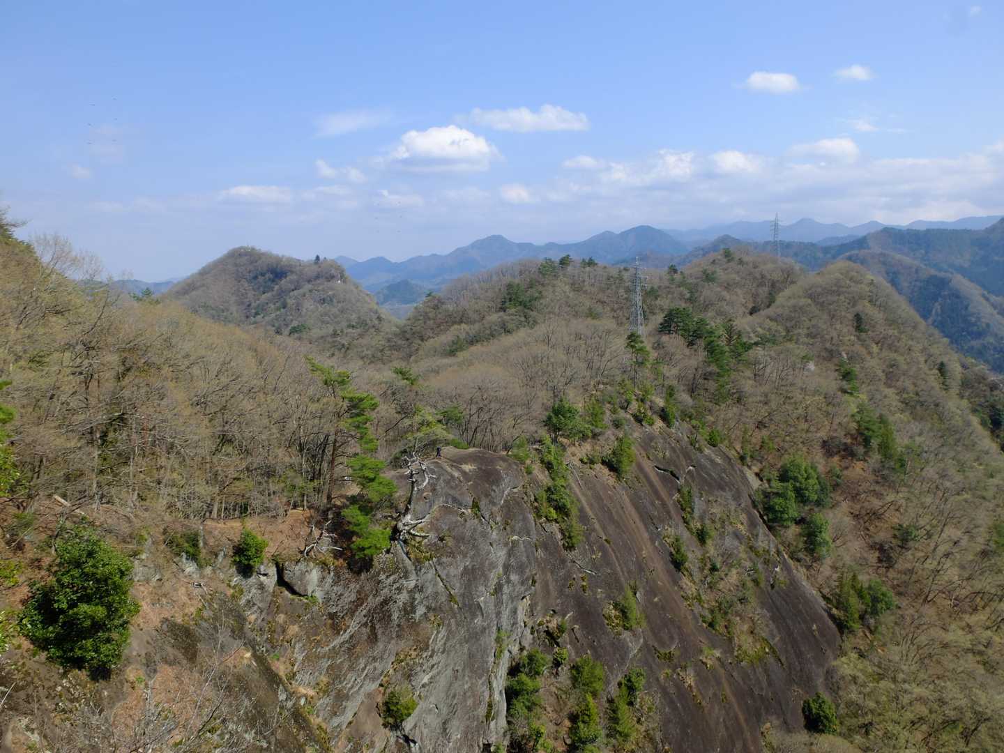 広がる景色に癒されて…、
（※稚児落としにて）