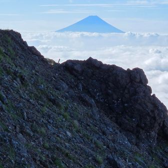 富士山がくっきりと
