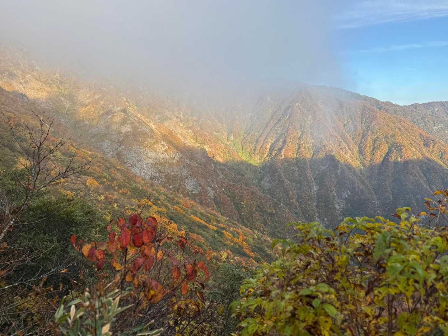 飯豊山神社-草履塚-三国岳-剣ヶ峰-横峰-御沢登山口 縦走コースの写真