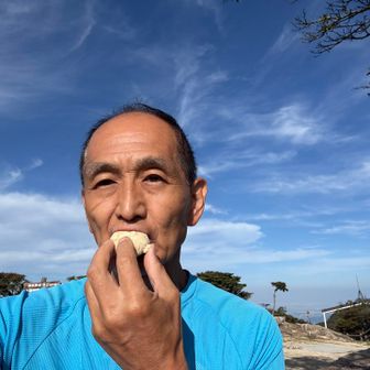 山で食べる栗きんとん😋