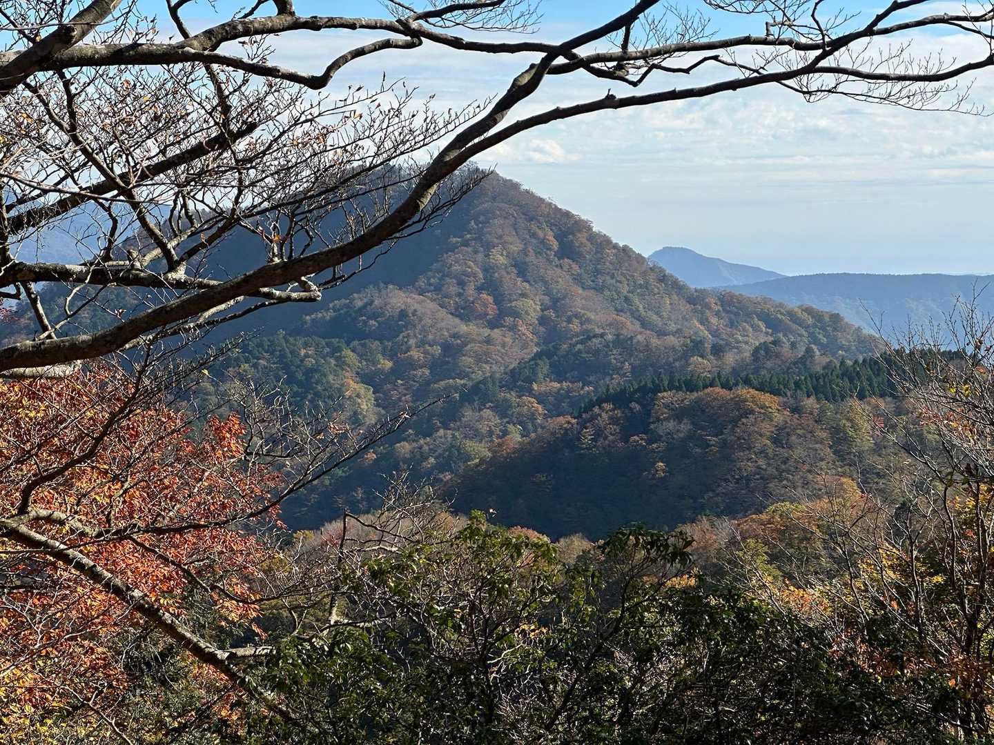 西丹沢ビジターセンターバス停-畦ヶ丸山-大滝橋バス停 縦走コースの写真