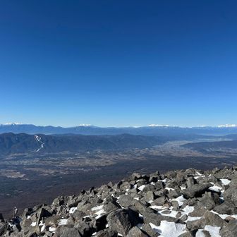 中央アルプス　御嶽山　乗鞍岳