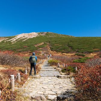 白山の中で、この御前峰の登りが一番疲れる