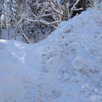 行きに写真取りそこねた、登山道への取次。雪壁の左にルートあり