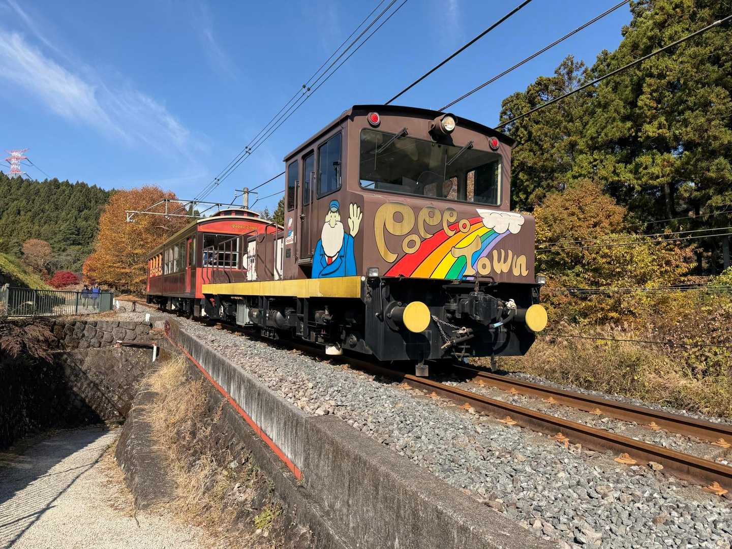 峠の湯と鉄道文化むらを走っている様です