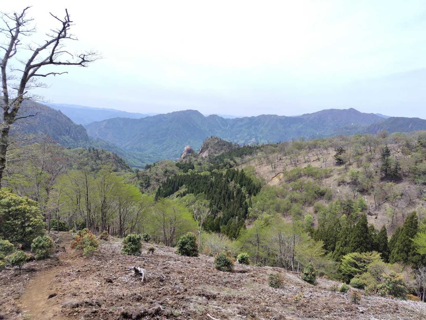 鬼の目山登山口-鬼の目山-鉾岳 往復コースの写真