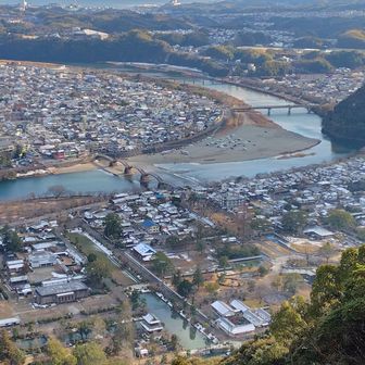 岩国城からの下界。
お殿様「見ろ、人がゴミのようだ！」
とは言っていないと思いたい。