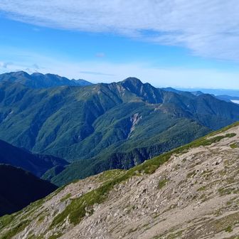 南方向
荒川三山や塩見岳