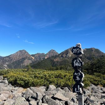 編笠山頂上