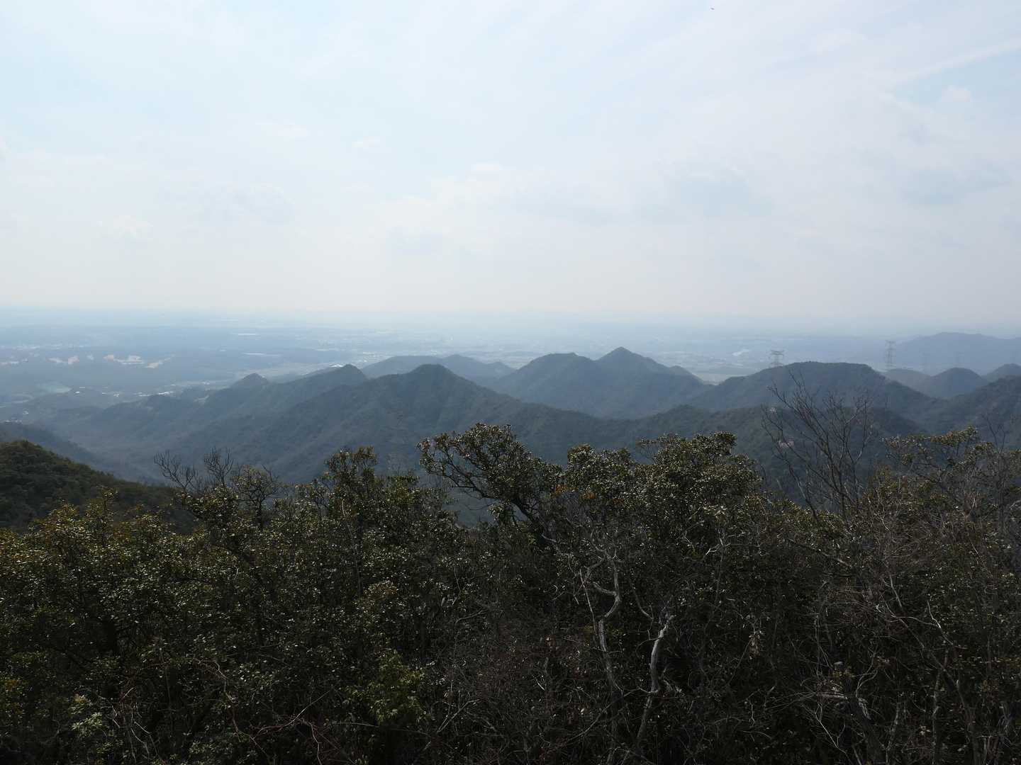 山頂からの眺望
春やねぇ、白んでます
