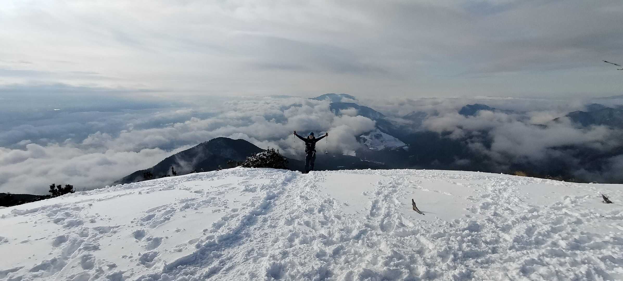 権現山から📸琵琶湖と比叡山と雲海