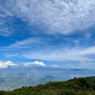 向こうは高隈山系かな