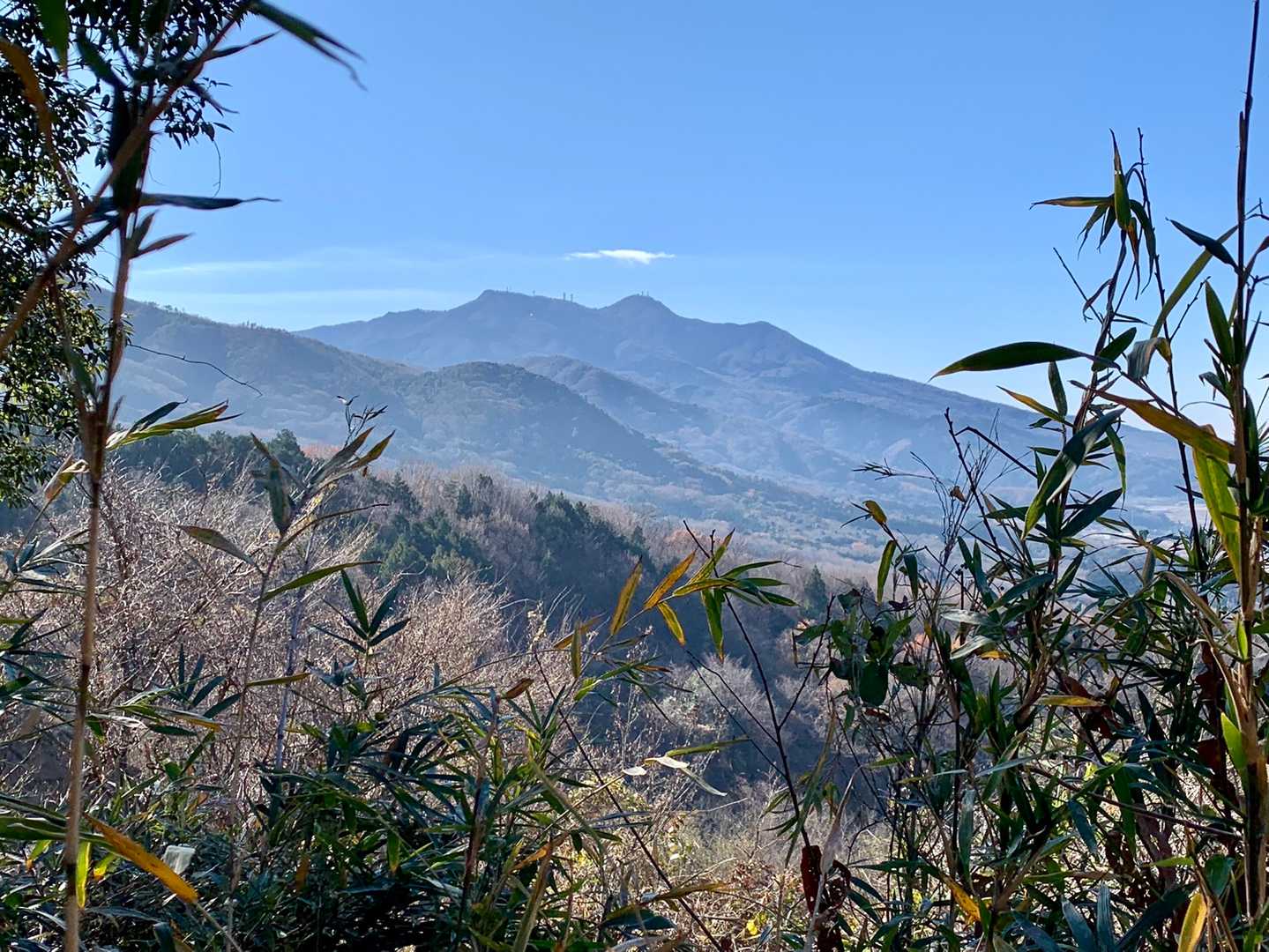 自宅からとは反対側の筑波山。