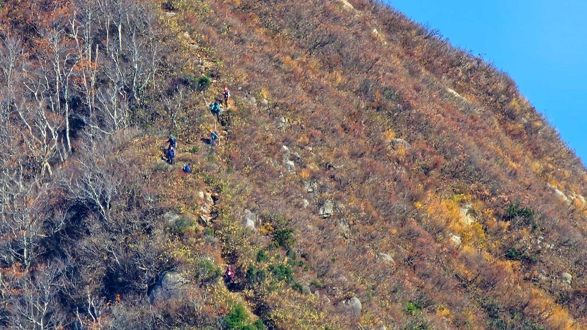 振り返る👀
団体様も下山開始しましたね😊