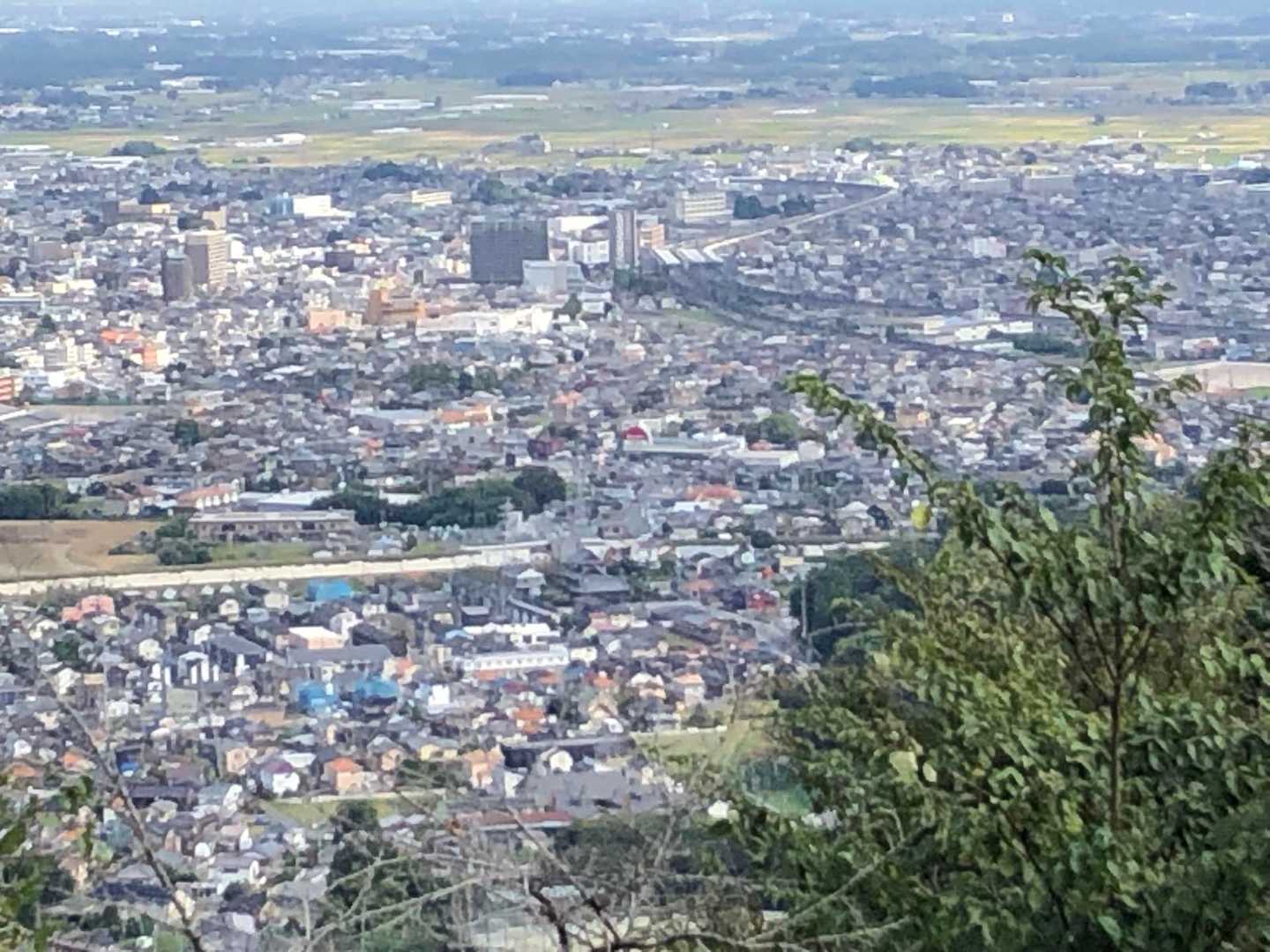 見晴から栃木市街地。