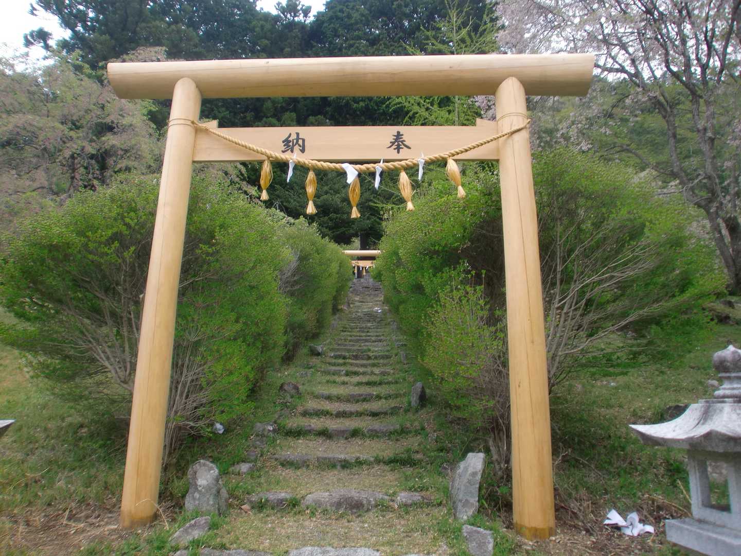 お参りして登山開始