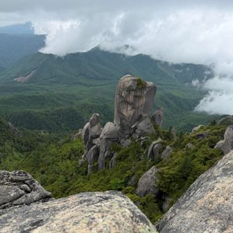 金峰山は雲の中