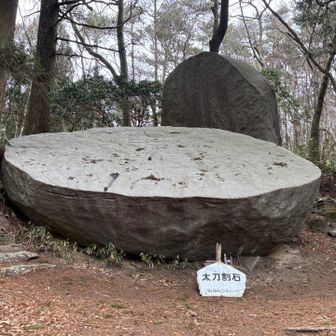 来たぁ〜！
お目当ての太刀割石‼️
（たちわりいし）