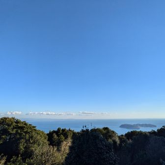 沼島が見えます。人口は2023年9月時点で383人だそうです。﻿