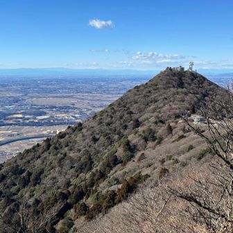 もう一つの山頂、
男体山の山頂がよく見える👀