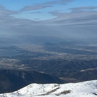 この前縦走した
山本山　賤ヶ岳が
奥に見える