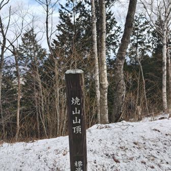 焼山頂上。展望台があったけどロープで閉鎖されていたようです。