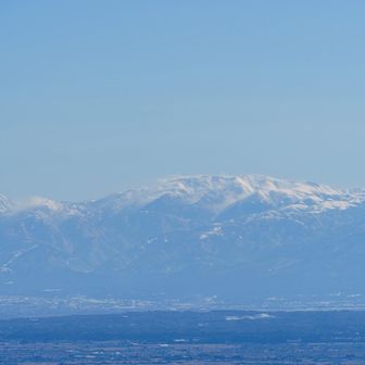 薬師岳も雪煙がすごい