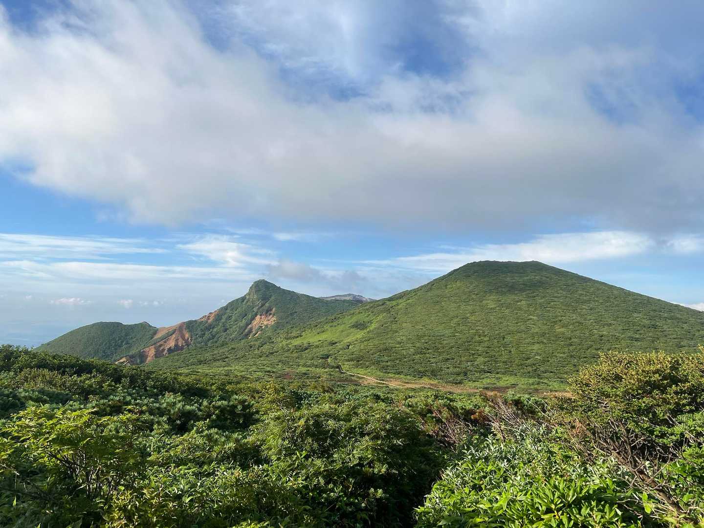 峠の茶屋登山口-朝日の肩-朝日岳-1900m峰-三本槍岳- 周回コースの写真