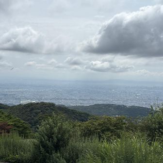 まもなく最高峰。
大阪方面が良く見渡せます。