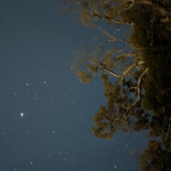 休憩所で星空を見上げる✨️