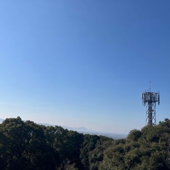 宇土半島、有明海🌊方面… こちらも白く霞んでいて　海🌊がわからない😅