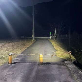 もうすぐゴールです。真っ暗です。